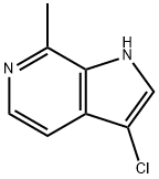3-氯-7-甲基-1H-吡咯并[2,3-C]吡啶 结构式