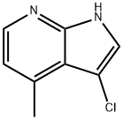 3-氯-4-甲基吡咯并[2,3-B]吡啶 结构式