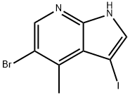 5-BROMO-3-IODO-4-METHYL-7-AZAINDOLE 结构式