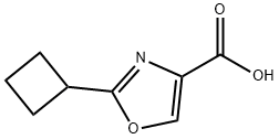 2-Cyclobutyl-4-oxazolecarboxylic Acid 结构式