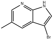 3-ブロモ-5-メチル-1H-ピロロ[2,3-B]ピリジン 化学構造式