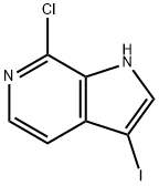 7-CHLORO-3-IODO-6-AZAINDOLE, 1190314-63-6, 结构式