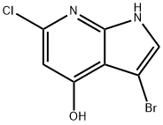 3-BroMo-6-chloro-4-hydroxy-7-azaindole 结构式