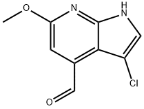 3-Chloro-6-Methoxy-7-azaindole-4-carbaldehyde 结构式