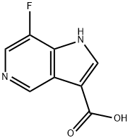 7-氟-1H-吡咯并[3,2-C]吡啶-3-羧酸, 1190315-40-2, 结构式