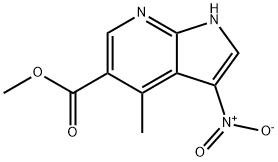 4-Methyl-3-nitro-7-azaindole-5-carboxylic acid Methyl ester Structure