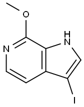 3-碘-7-甲氧基-1H-吡咯并[2,3-C]吡啶 结构式