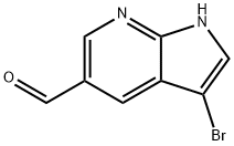 3-溴-1H-吡咯并[2,3-B]吡啶-5-甲醛,1190317-92-0,结构式