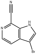 3-BroMo-7-cyano-6-azaindole 化学構造式