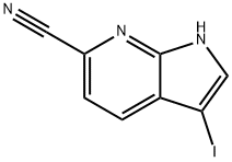6-Cyano-3-iodo-7-azaindole 化学構造式