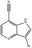 3-溴-1H-吡咯并[3,2-B]吡啶-7-甲腈,1190319-11-9,结构式