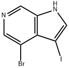 4-溴-3-碘-1H-吡咯并[2,3-C]吡啶 结构式