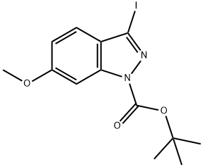 N-Boc-3-iodo-6-Methoxy-1H-indazole Struktur