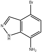 7-アミノ-4-ブロモ-1H-インダゾール 化学構造式