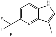 3-碘-5-三氟甲基-4-氮杂吲哚 结构式