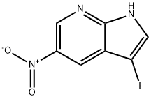 3-碘-5-硝基-1H-吡咯并[2,3-B]吡啶,1190321-00-6,结构式