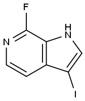 7-氟-3-碘-1H-吡咯并[2,3-C]吡啶 结构式
