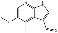 4-Methyl-5-Methoxy-7-azaindole-3-carbaldehyde Struktur