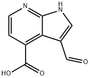 3-ForMyl-7-azaindole-4-carboxylic acid Struktur