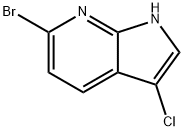 6-溴-3-氯-1H-吡咯并[2,3-B]吡啶 结构式