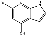 6-溴-1H-吡咯并[2,3-B]吡啶-4-醇, 1190322-02-1, 结构式