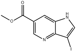 3-Iodo-4-azaindole-6-carboxylic acid Methyl ester Structure