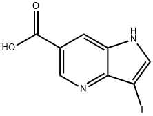 3-碘-1H-吡咯并[3,2-B]吡啶-6-羧酸 结构式