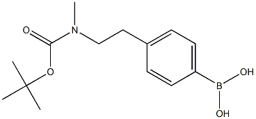 4-[2-(N-BOC-N-メチル)アミノエチル]フェニルボロン酸 化学構造式