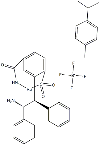 {[(1R,2R)-2-amino-1,2-diphenylethyl](4-toluenesulfonyl)amido}(p-cymene)ruthenium(II) tetrafluoroborate, min. 97% Struktur