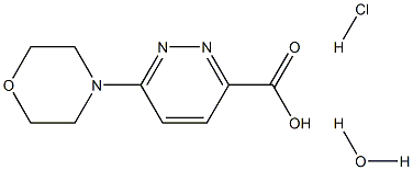 6-Morpholin-4-ylpyridazine-3-carboxylic acid hydrochloride hydrate, 97% Struktur