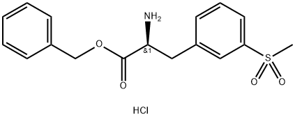 2-アミノ-3-(3-(メチルスルホニル)フェニル)プロパン酸(S)-ベンジル塩酸塩 化学構造式