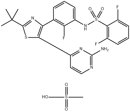 达帕菲尼甲磺酸盐,1195768-06-9,结构式