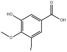 3-Fluoro-5-hydroxy-4-methoxybenzoic acid Struktur