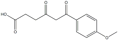 6-(4-メトキシフェニル)-4,6-ジオキソヘキサン酸 化学構造式