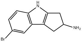 7-溴-1,2,3,4-四氢环戊二烯并[B]吲哚-2-胺,1196037-58-7,结构式