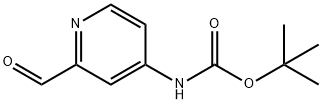 2-甲酰基吡啶-4-基氨基甲酸叔丁酯, 1196151-92-4, 结构式
