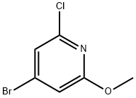 4-ブロモ-2-クロロ-6-メトキシピリジン 化学構造式