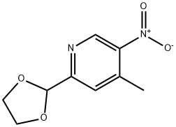 Pyridine, 2-(1,3-dioxolan-2-yl)-4-Methyl-5-nitro- Struktur