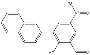 2-Hydroxy-3-(naphthalen-2-yl)-5-nitrobenzaldehyde Structure