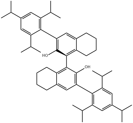 (S)-5,5',6,6',7,7',8,8'-八氢-3,3'-双[2,4,6-三(异丙基)苯基]-1,1'-联萘酚,1197214-47-3,结构式
