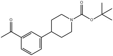 4-(3-アセチルフェニル)ピペリジン-1-カルボン酸TERT-ブチル 化学構造式