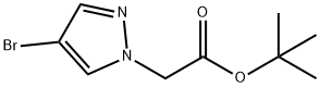 2-(4-ブロモ-1H-ピラゾール-1-イル)酢酸TERT-ブチル 化学構造式