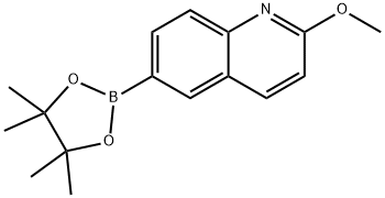 2-Methoxyquinoline-6-boronic acid, pinacol ester Structure