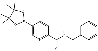 N-苄基-5-(4,4,5,5-四甲基-1,3,2-二氧杂环戊硼烷-2-基)吡啶酰胺,1201644-43-0,结构式