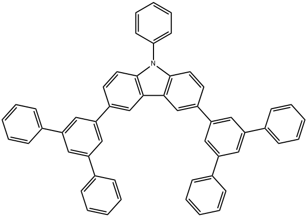 CzTP , 3,6-bis[(3,5-diphenyl)phenyl]-9-phenyl-carbazole Struktur