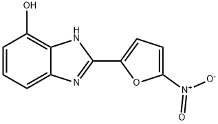 2-(5-nitrofuran-2-yl)-1H-benzo[d]iMidazol-7-ol 化学構造式