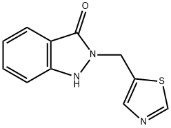 2-(Thiazol-5-ylMethyl)-1H-indazol-3(2H)-one 化学構造式