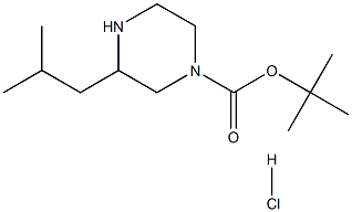 3-(2-甲基丙基)哌嗪-1-羧酸叔丁酯盐酸盐,1203372-46-6,结构式