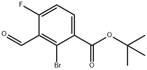 2-溴-4-氟-3-甲酰基苯甲酸叔丁酯,1203662-35-4,结构式