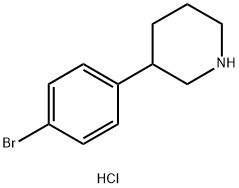 3-(4-溴苯基)-哌啶盐酸盐, 1203683-26-4, 结构式